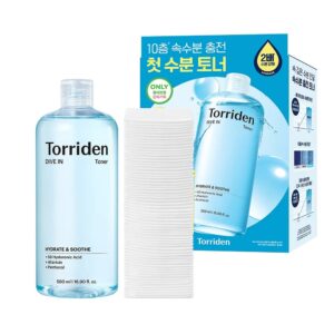 j202 torriden dive in 低分子玻尿酸保濕化妝水 500ml+濕敷化妝棉60片