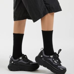 65折)akii classic bumper trainer 厚底休閒鞋－黑灰