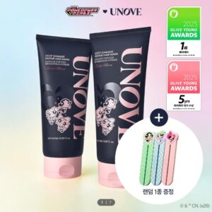 unove 深層滋養護髮膜 320ml×2＋飛天小女警髮膜擠壓器限定組 清新花香
