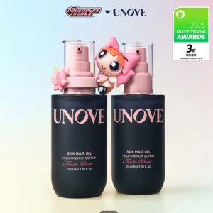 unove 絲緞柔順護髮油 70ml×2 +瓶蓋裝飾環 清新花香